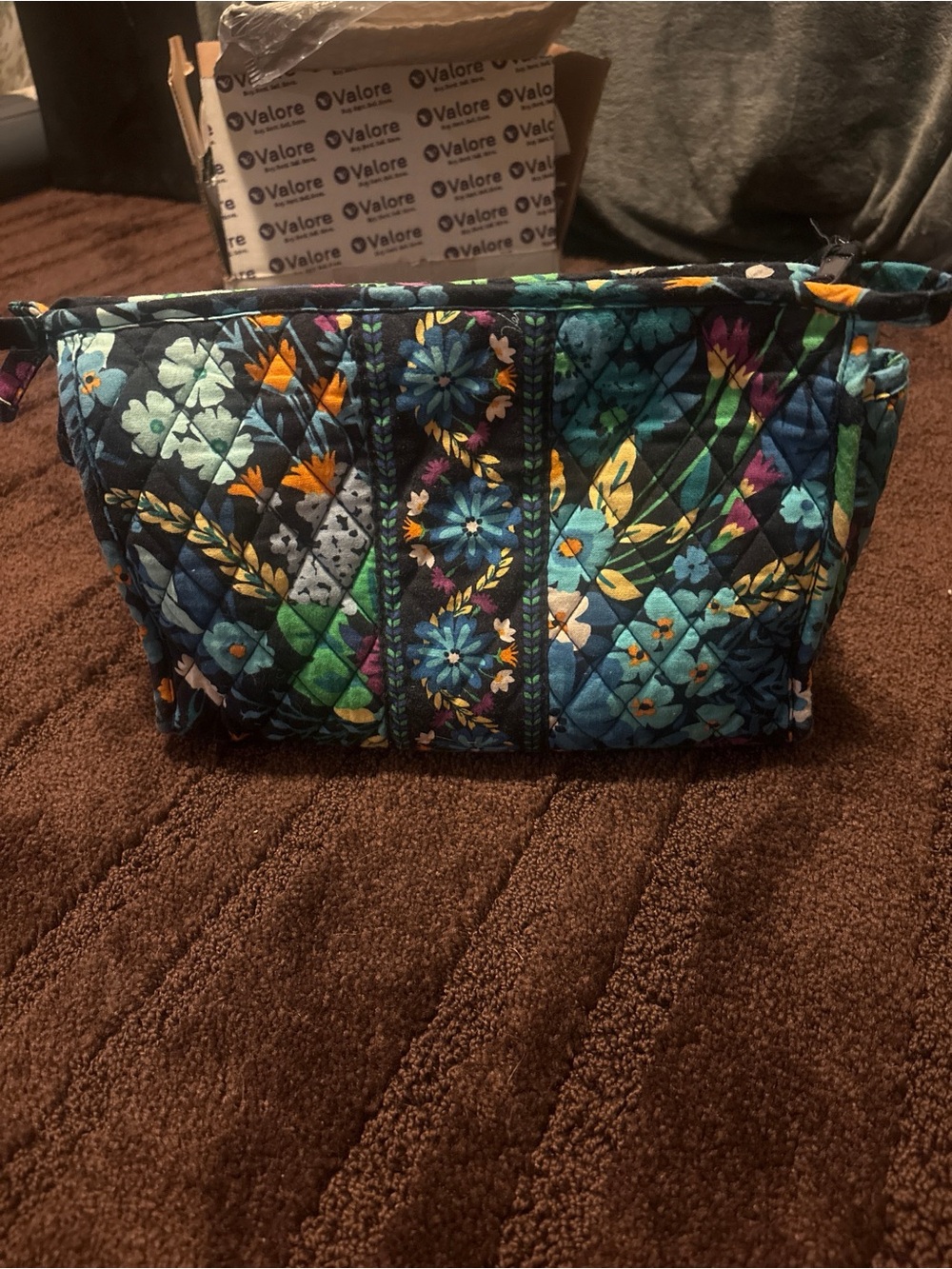 Vera Bradley Midnight Blues Quilted Cosmetic Bag - Picture 2 of 8
